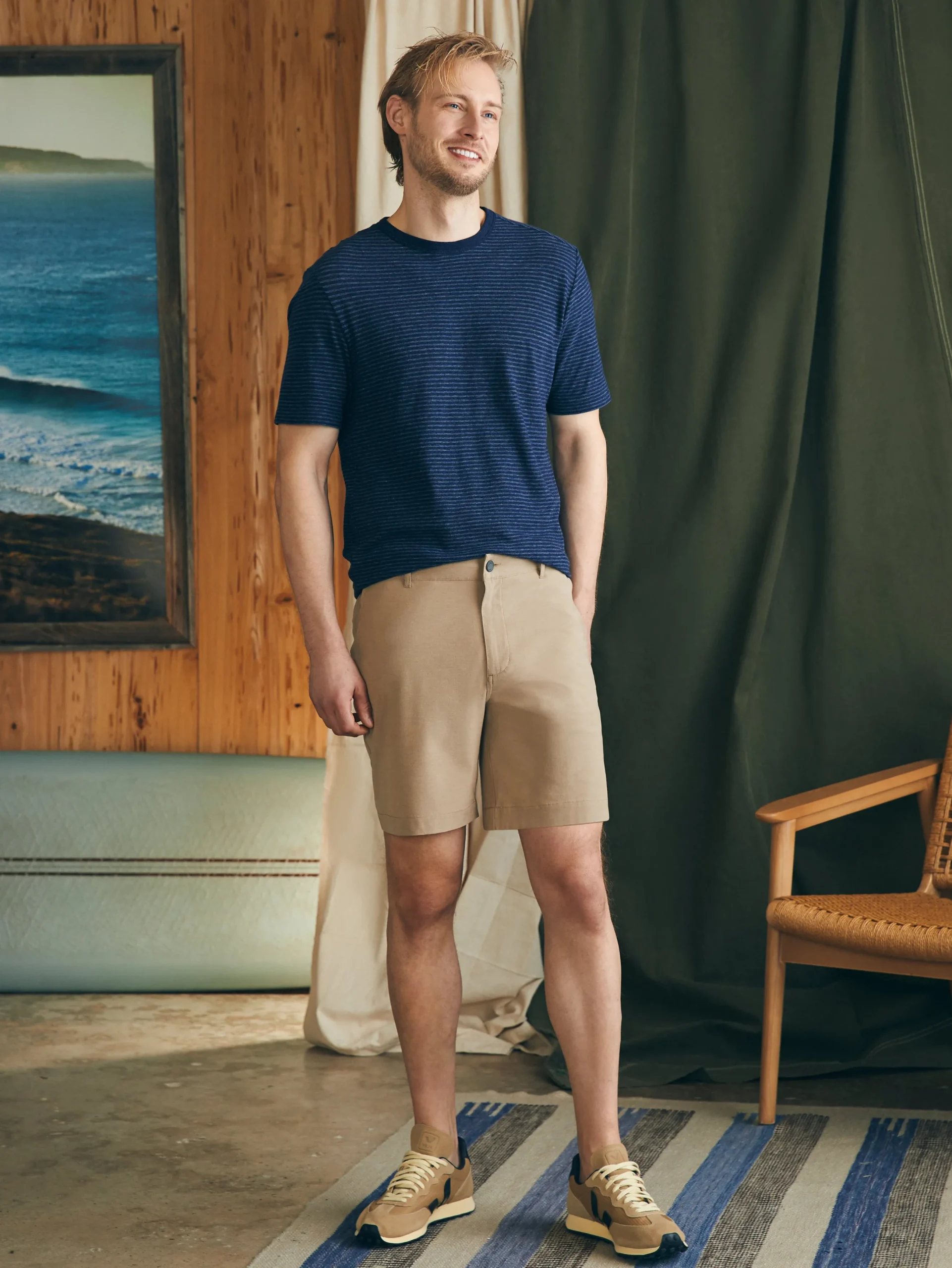 Faherty Brand All Day Shorts (7" Inseam) -