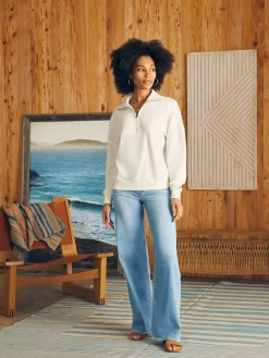 Women Faherty Brand Beach Fleece Quarter Zip -