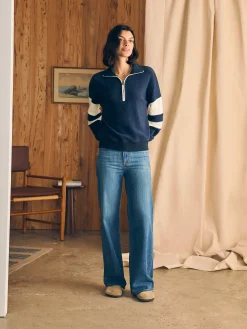 Women Faherty Brand Beach Fleece Quarter Zip -