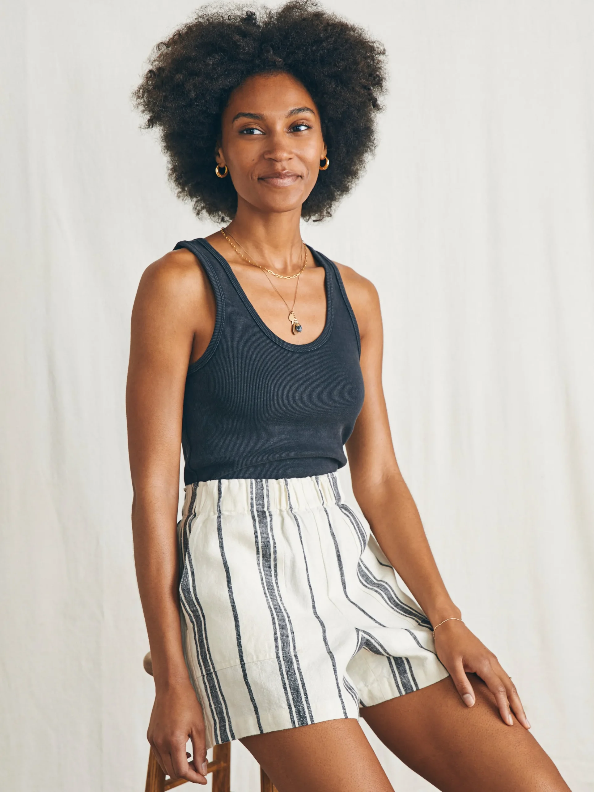 Women Faherty Brand Big Sur Linen Short -