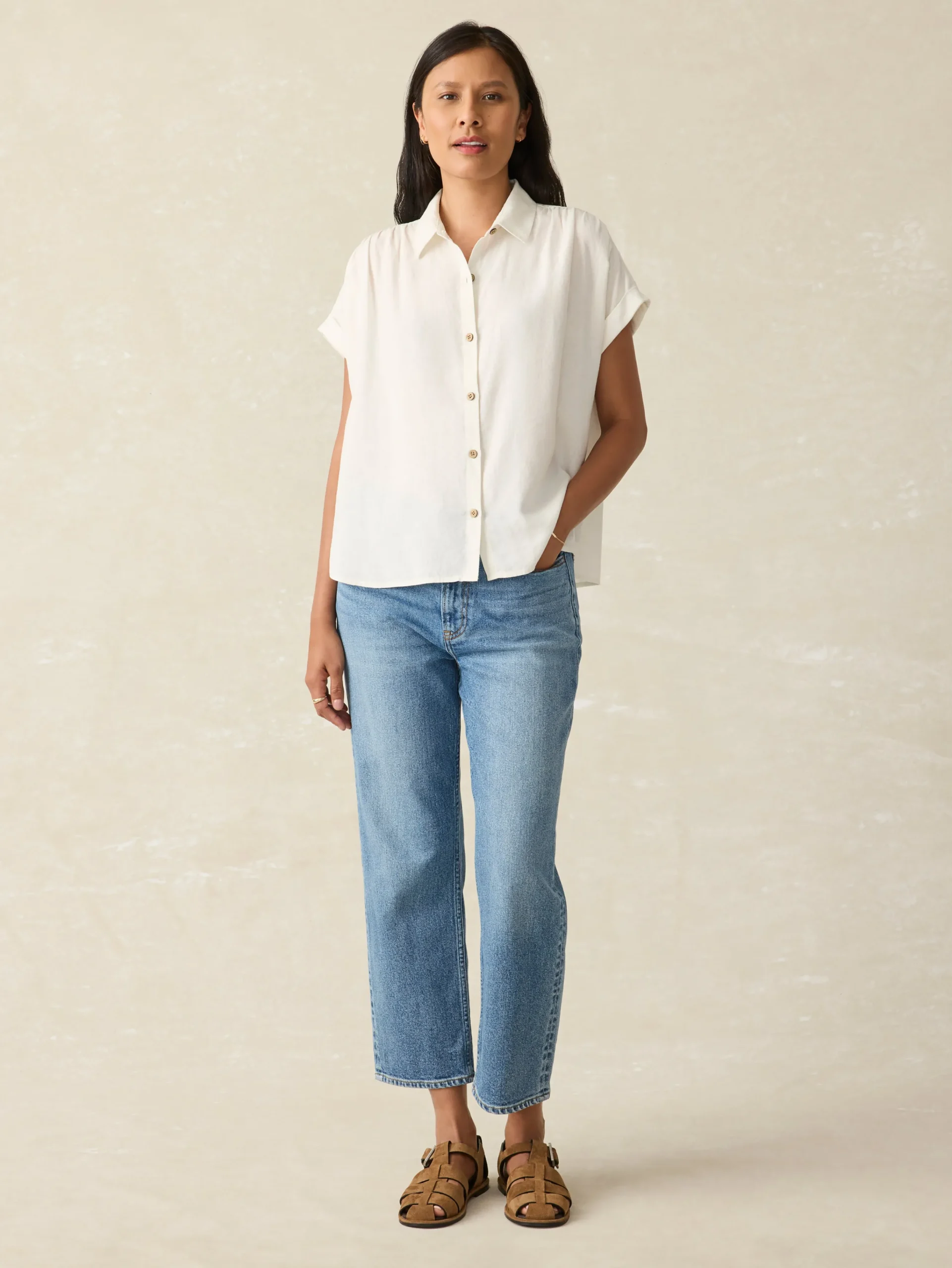 Women Faherty Brand Breeze Shirt -