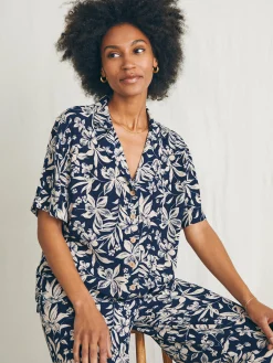 Women Faherty Brand Cabana Camp Shirt -