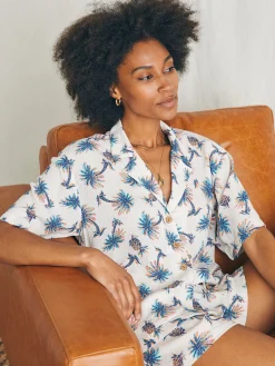 Women Faherty Brand Cabana Camp Shirt -