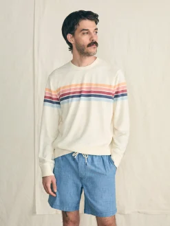 Faherty Brand Cabana Towel Terry Crewneck -
