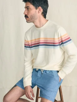 Faherty Brand Cabana Towel Terry Crewneck -