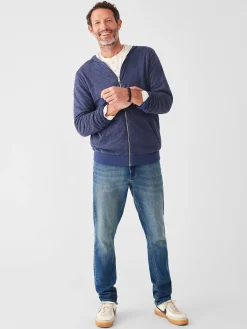 Faherty Brand Cloud Cotton Reversible Zip Hoodie -