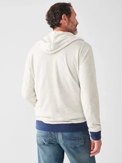 Faherty Brand Cloud Cotton Reversible Zip Hoodie -