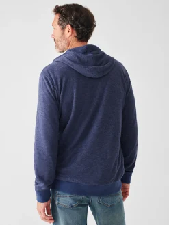 Faherty Brand Cloud Cotton Reversible Zip Hoodie -
