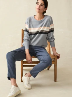 Women Faherty Brand Coastal Cloud Crew -
