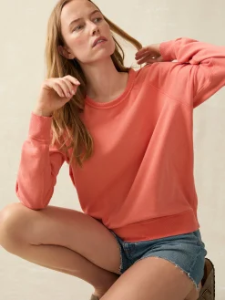 Women Faherty Brand Coastal Cloud Crew -