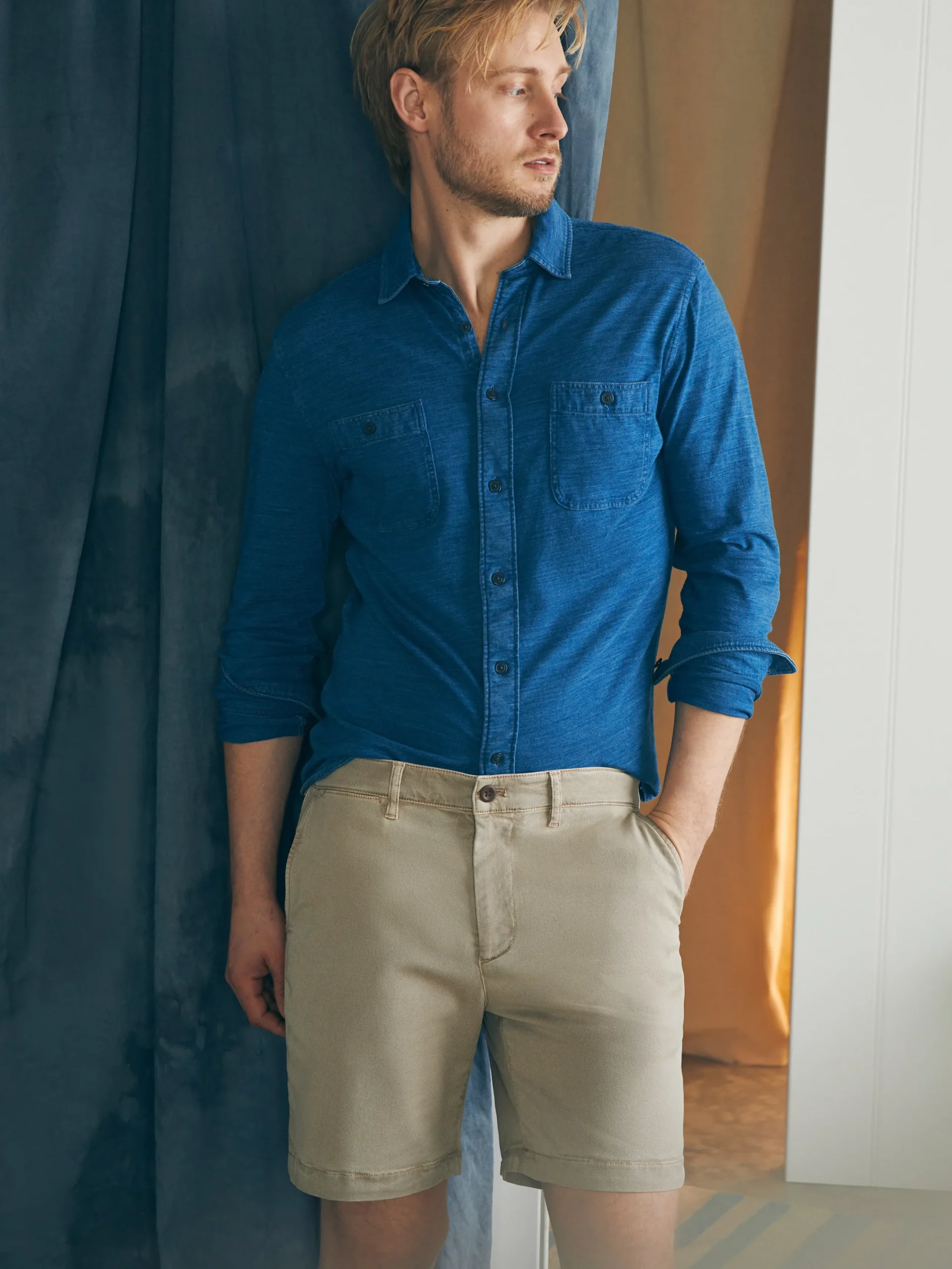 Faherty Brand Coastline Stretch Chino Short (8" Inseam) -