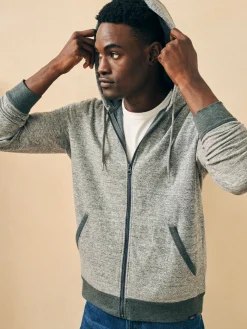Faherty Brand Double Knit Zip Hoodie -