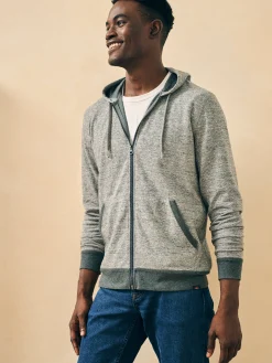 Faherty Brand Double Knit Zip Hoodie -