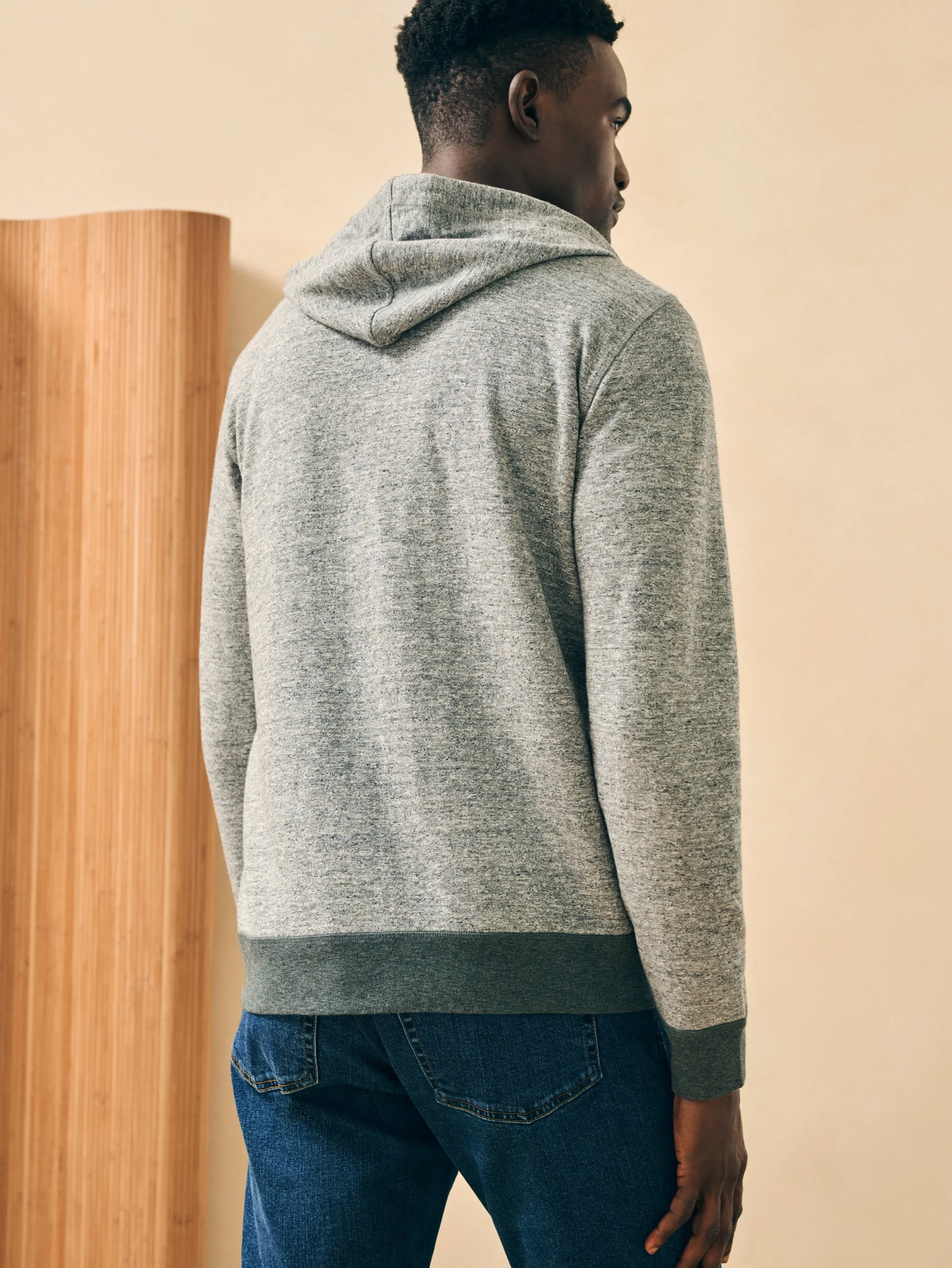Faherty Brand Double Knit Zip Hoodie -