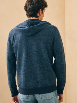 Faherty Brand Double Knit Zip Hoodie -