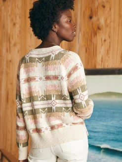 Women Faherty Brand Doug Good Feather Cotton Slub Pullover -