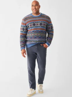 Faherty Brand Doug Good Feather Fair Isle Sweater -