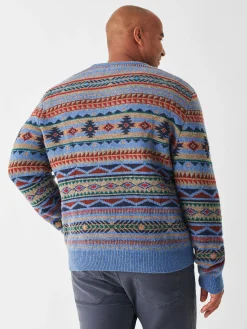 Faherty Brand Doug Good Feather Fair Isle Sweater -
