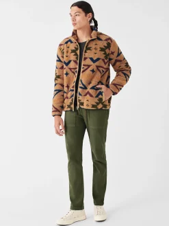 Faherty Brand Doug Good Feather High Pile Fleece Full Zip -
