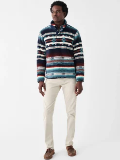 Faherty Brand Doug Good Feather High Pile Fleece Popover -