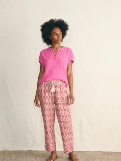 Women Faherty Brand Dream Cotton Gauze Desmond Top -