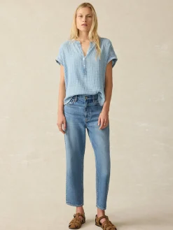 Women Faherty Brand Dream Cotton Gauze Desmond Top -