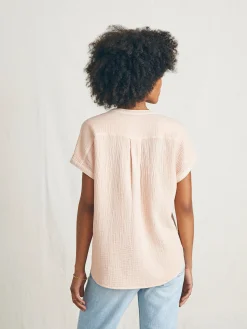 Women Faherty Brand Dream Cotton Gauze Desmond Top -