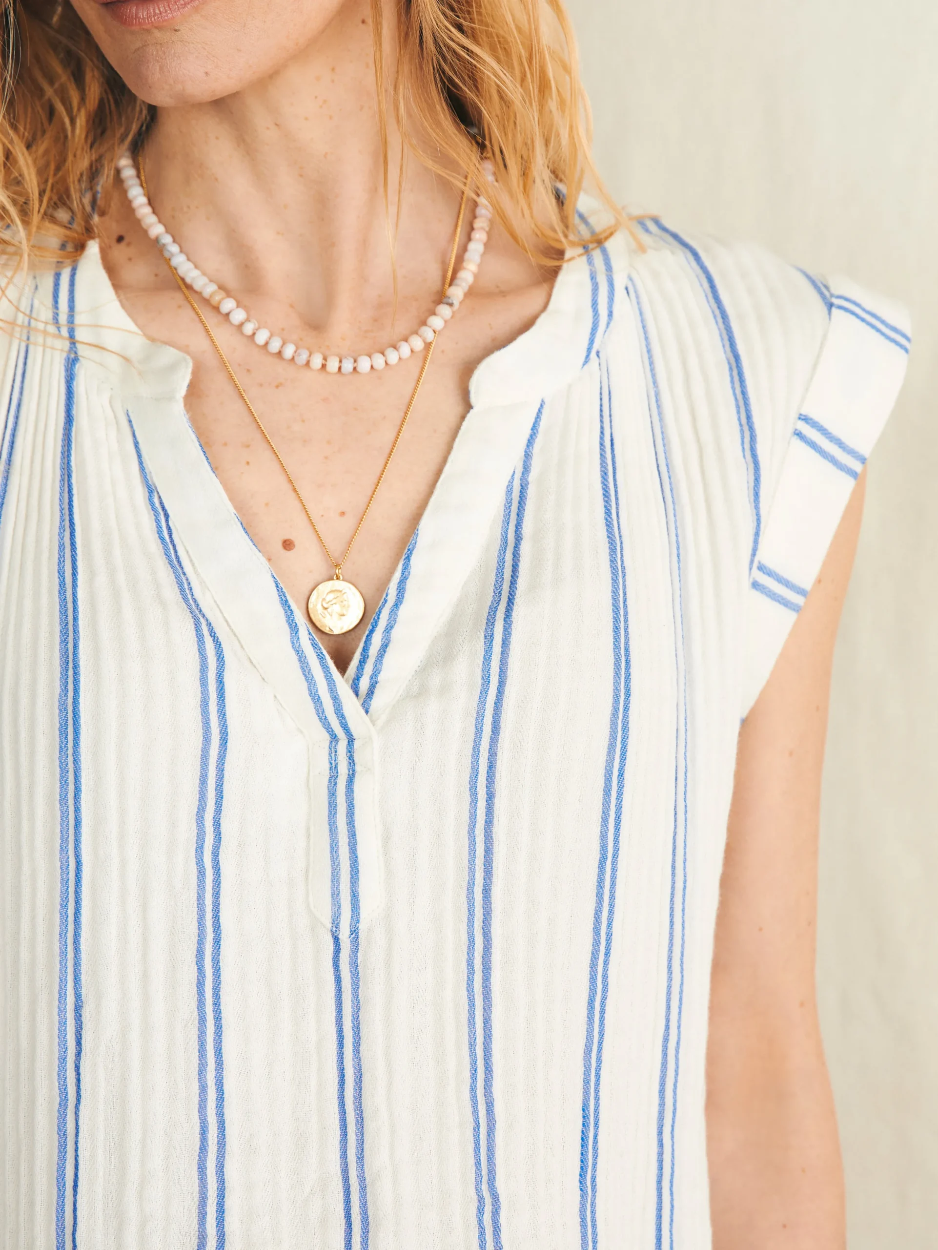 Women Faherty Brand Dream Cotton Gauze Dylan Top -