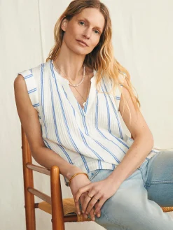 Women Faherty Brand Dream Cotton Gauze Dylan Top -