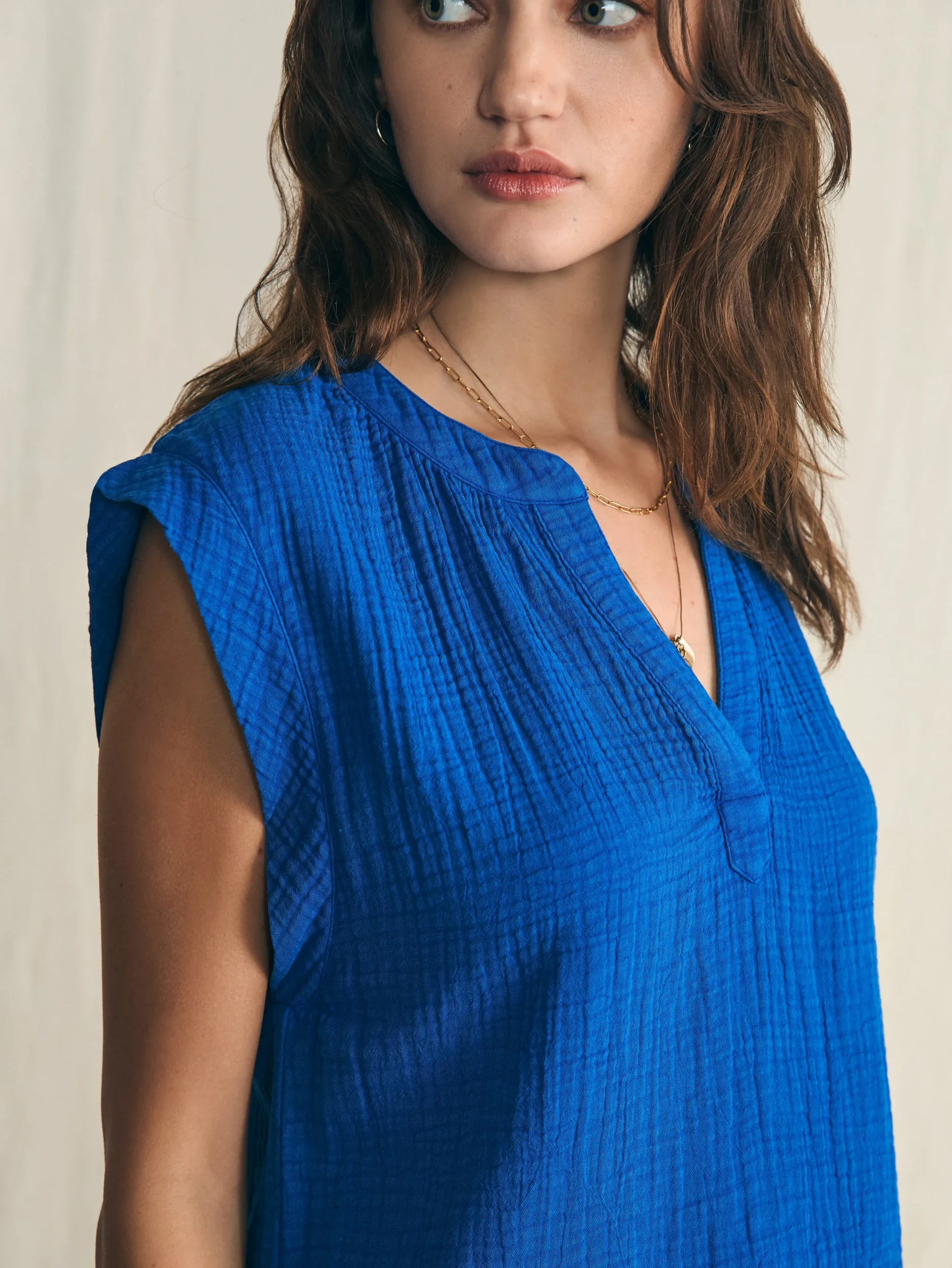 Women Faherty Brand Dream Cotton Gauze Dylan Top -