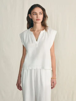 Women Faherty Brand Dream Cotton Gauze Dylan Top -