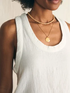 Women Faherty Brand Dream Cotton Gauze Scoop Neck Tank -