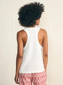 Women Faherty Brand Dream Cotton Gauze Scoop Neck Tank -