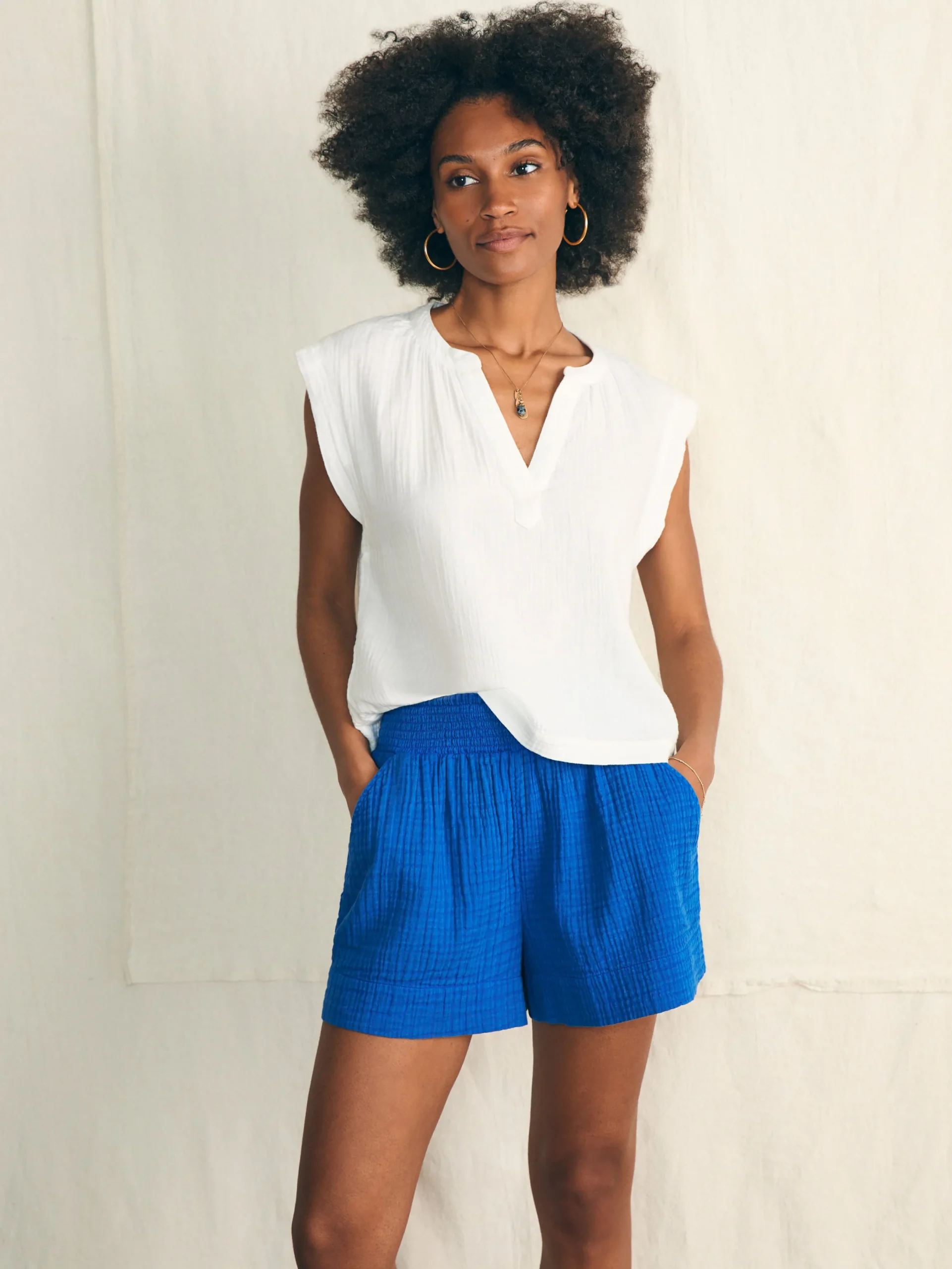 Women Faherty Brand Dream Cotton Gauze Short -