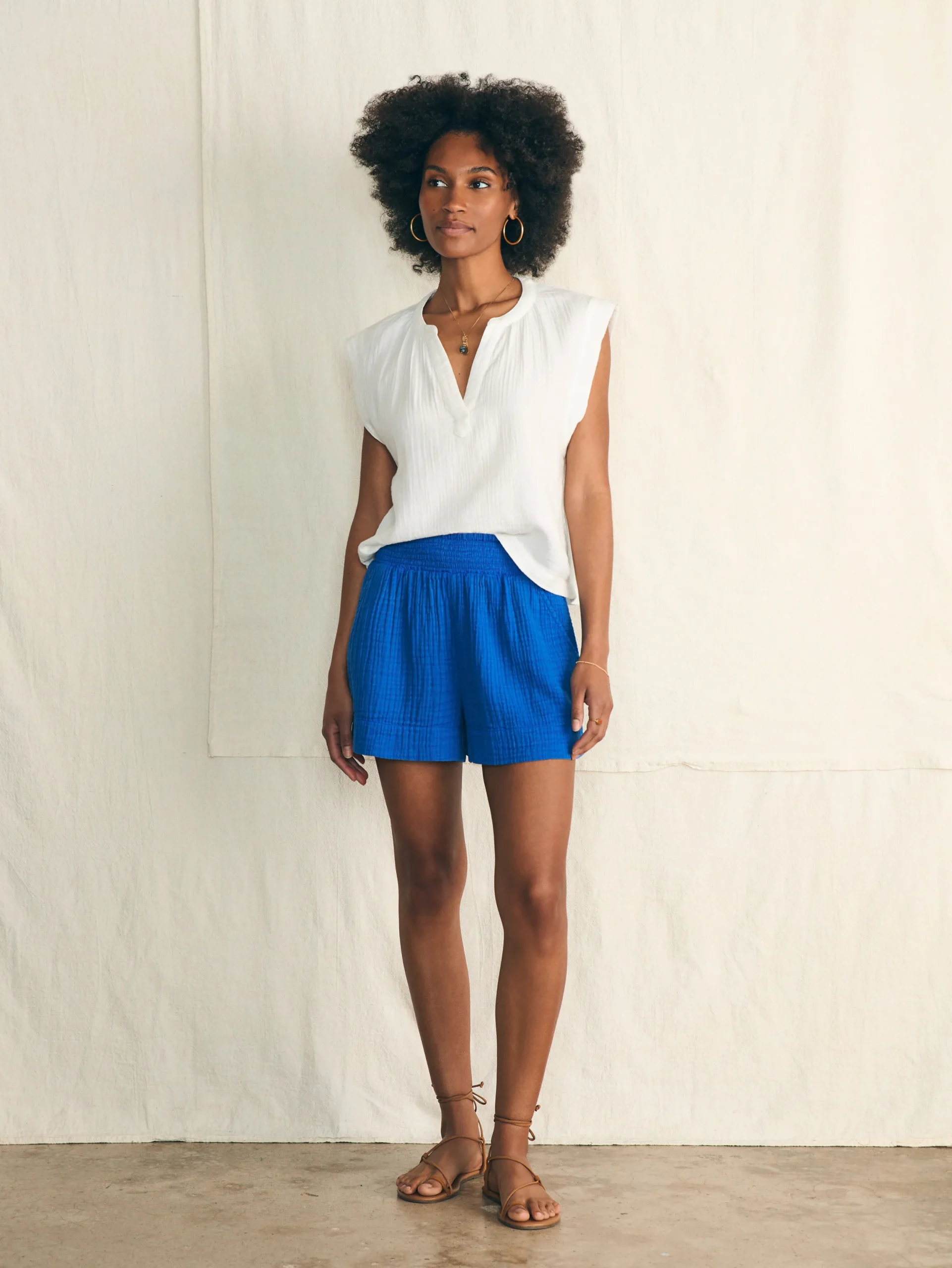 Women Faherty Brand Dream Cotton Gauze Short -