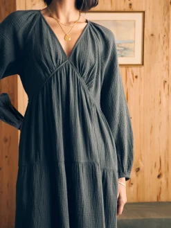 Women Faherty Brand Dream Cotton Gauze Sirene Midi Dress -