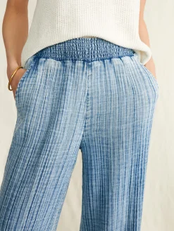 Women Faherty Brand Dream Cotton Gauze Wide Leg Pant -