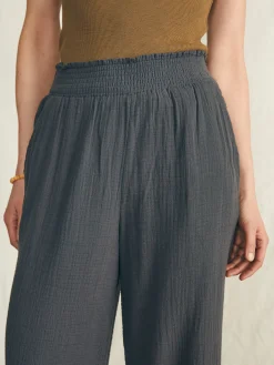 Women Faherty Brand Dream Cotton Gauze Wide Leg Pant -