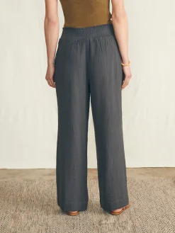 Women Faherty Brand Dream Cotton Gauze Wide Leg Pant -