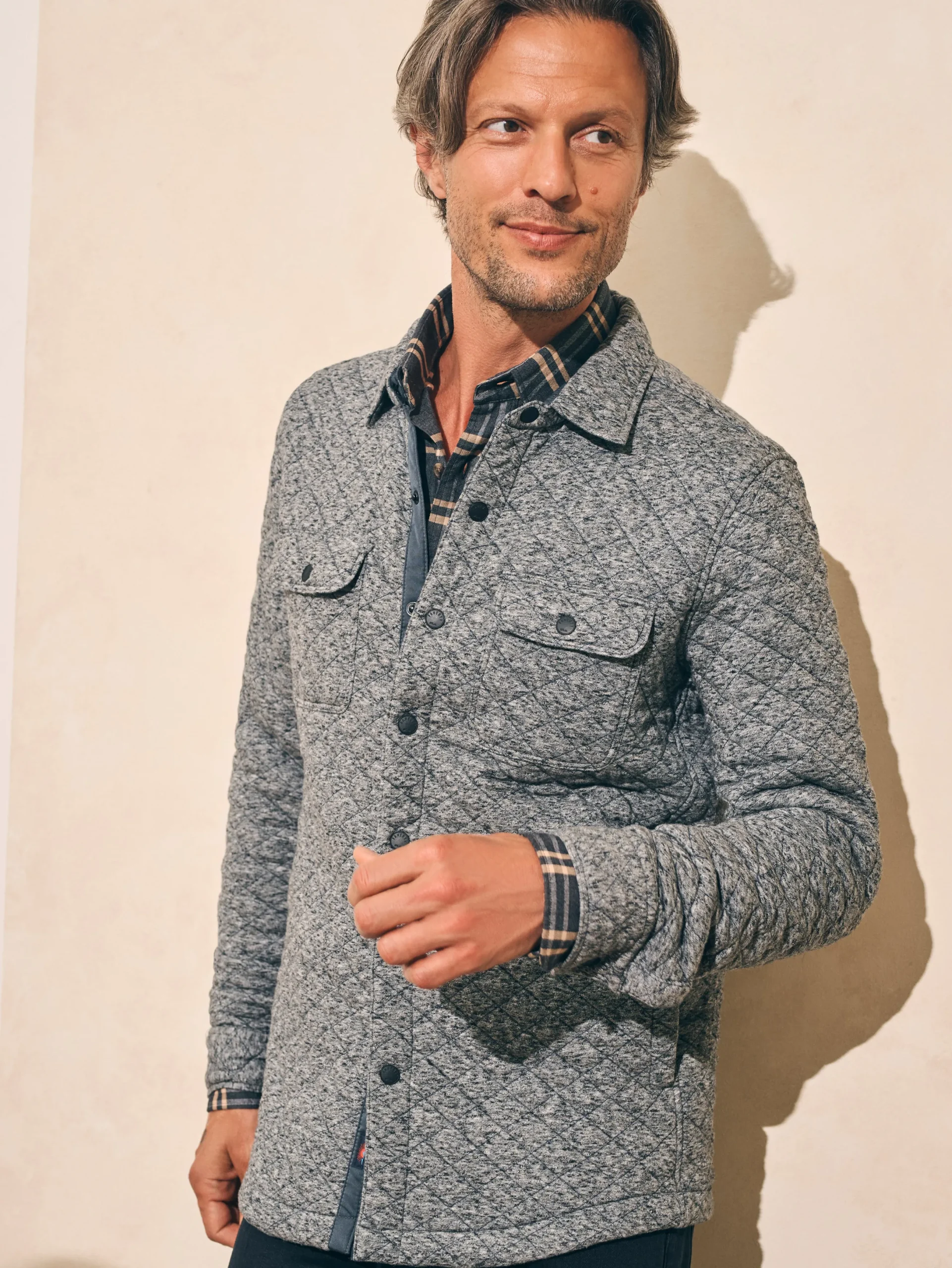Faherty Brand Epic Quilted Fleece CPO (Tall) -