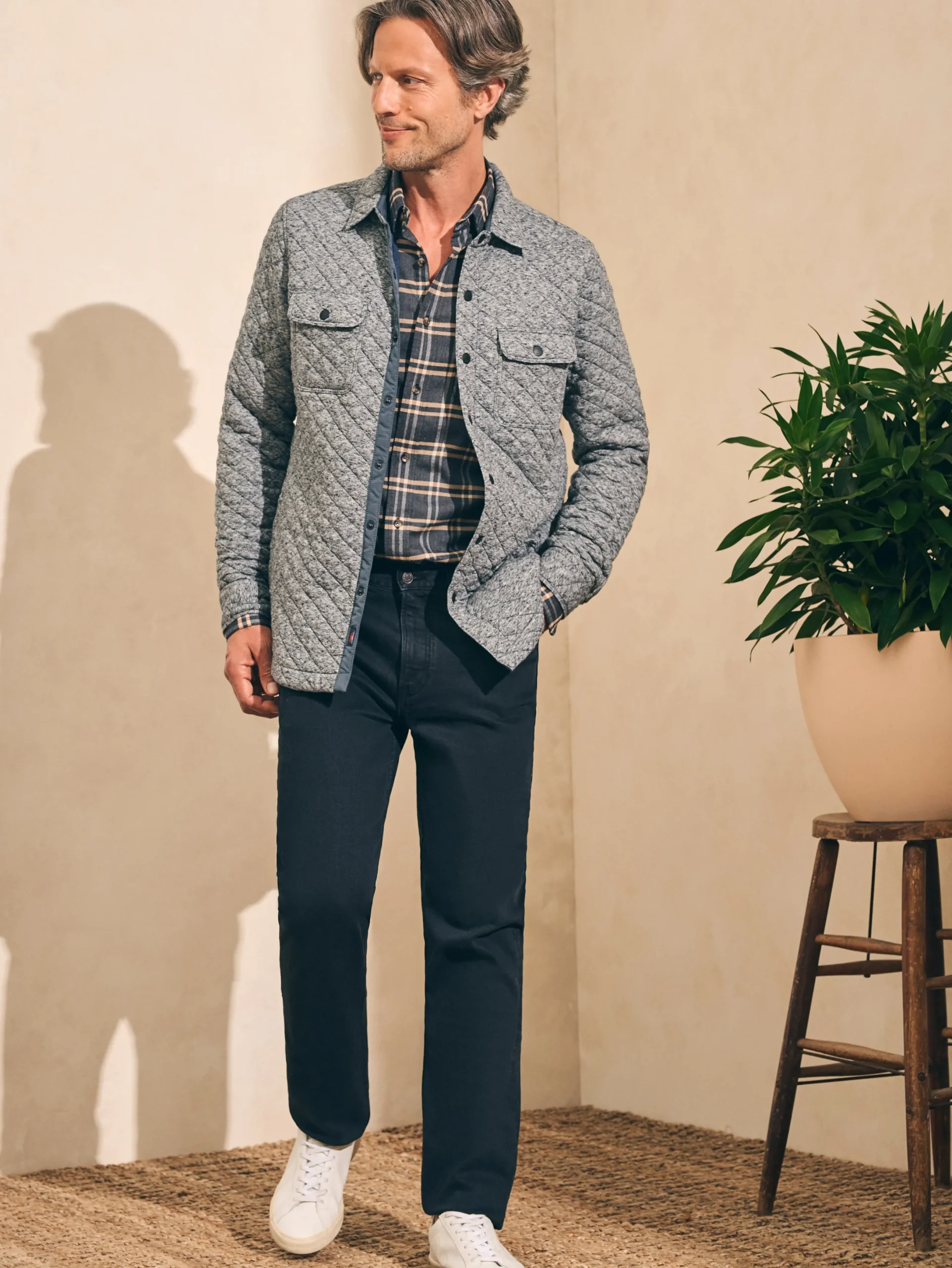 Faherty Brand Epic Quilted Fleece CPO (Tall) -