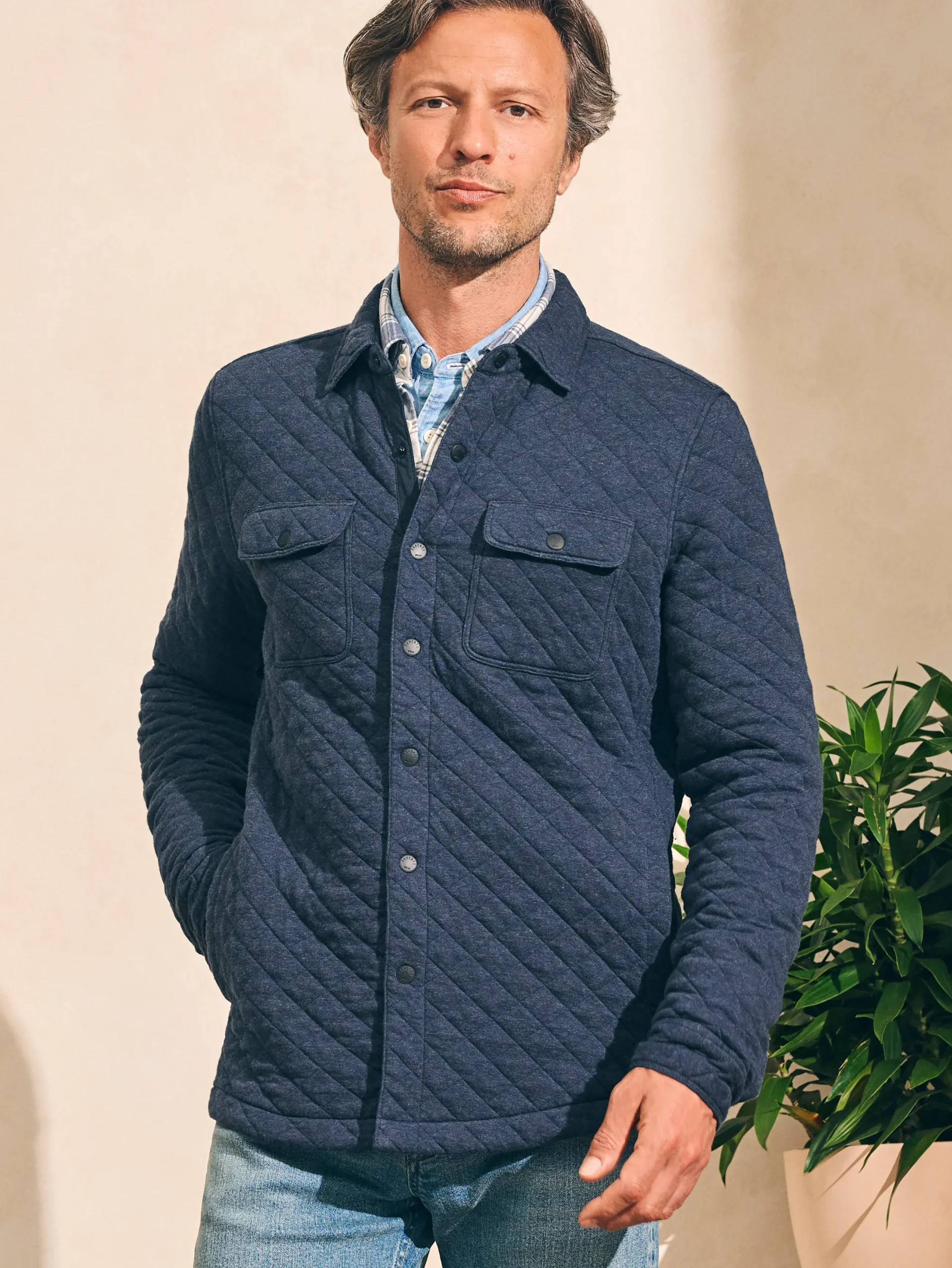 Faherty Brand Epic Quilted Fleece CPO (Tall) -