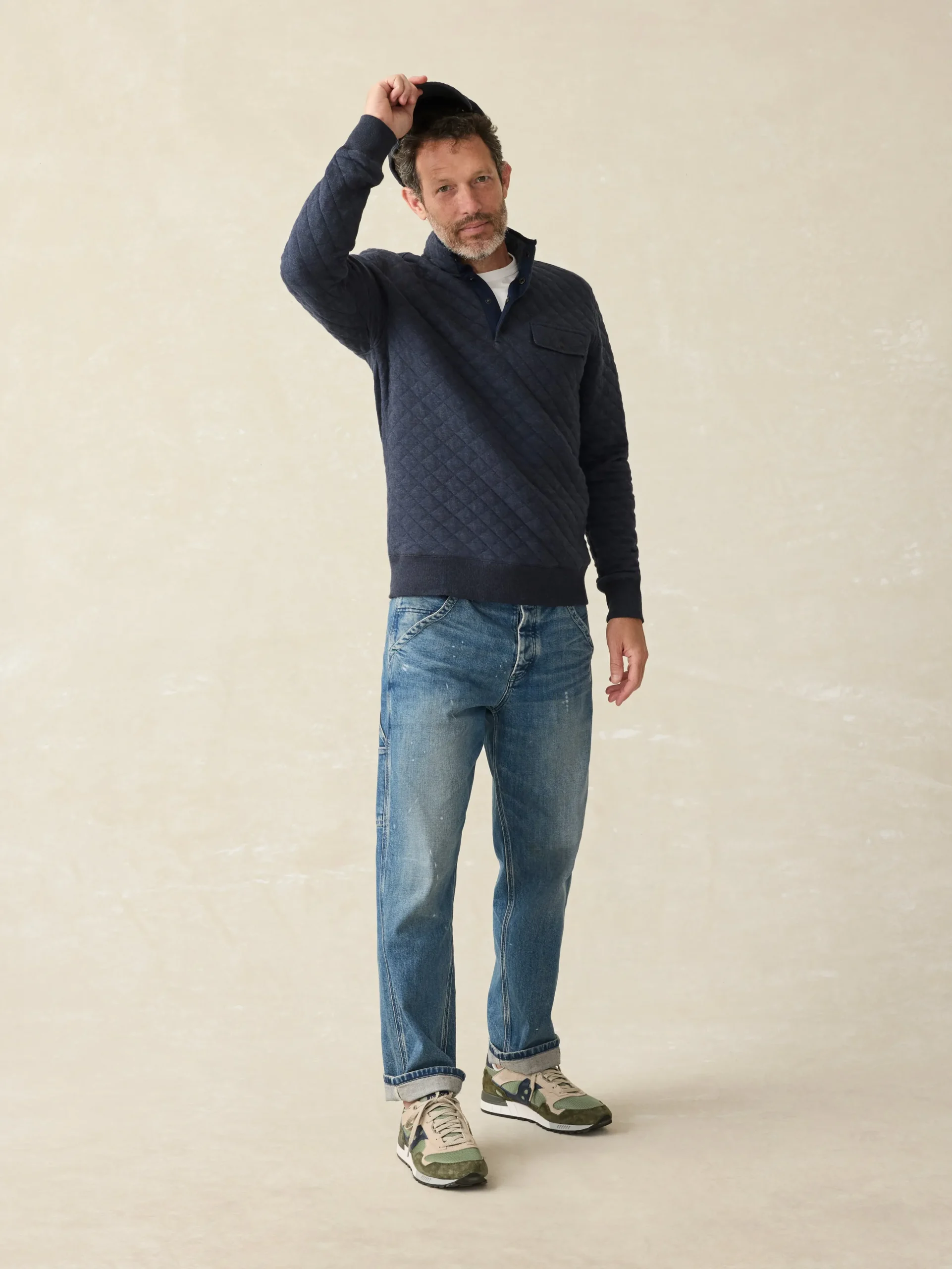 Faherty Brand Epic Quilted Fleece Pullover -