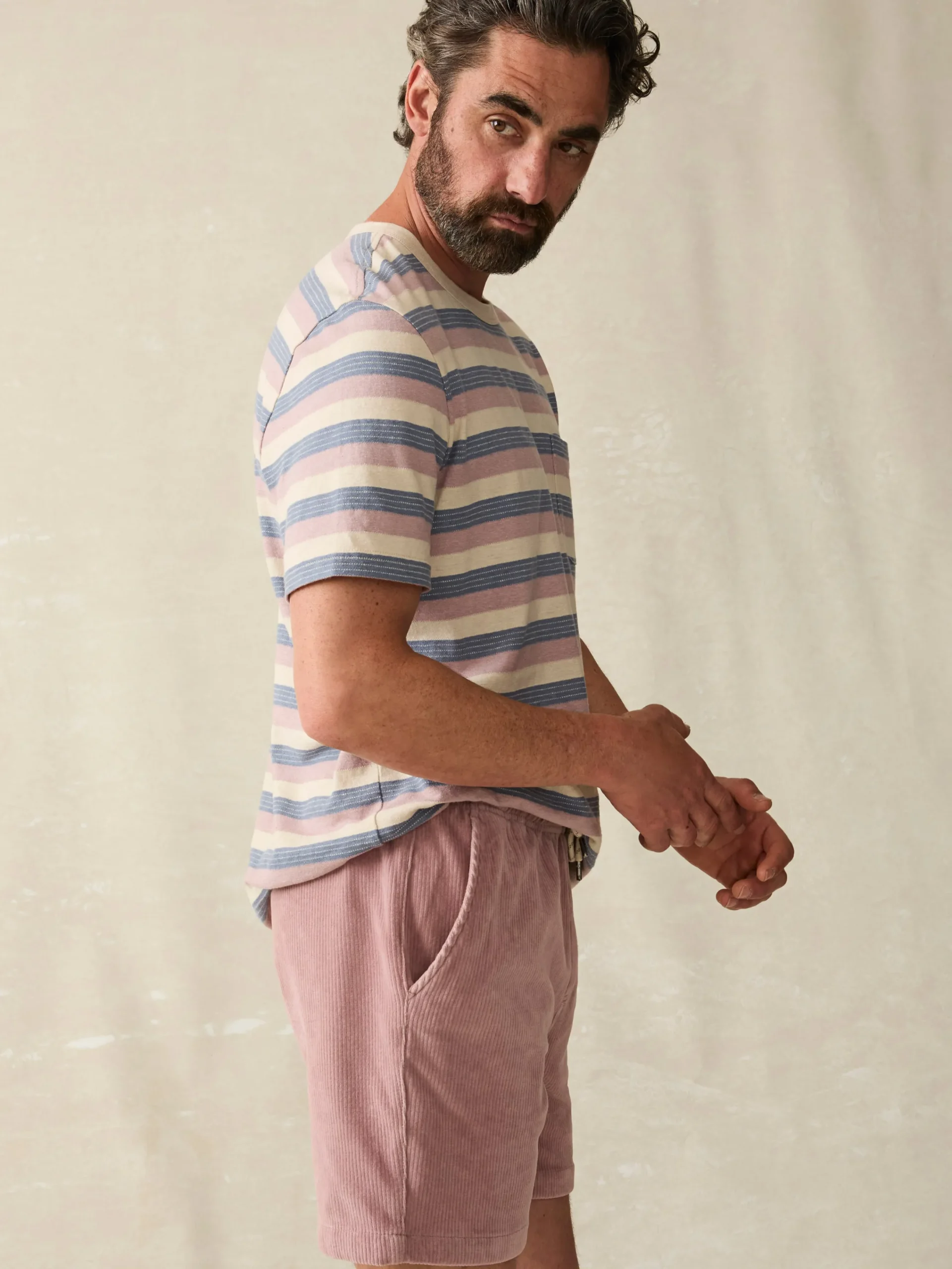 Faherty Brand Essential Italian Knit Cord Short (6" Inseam) -