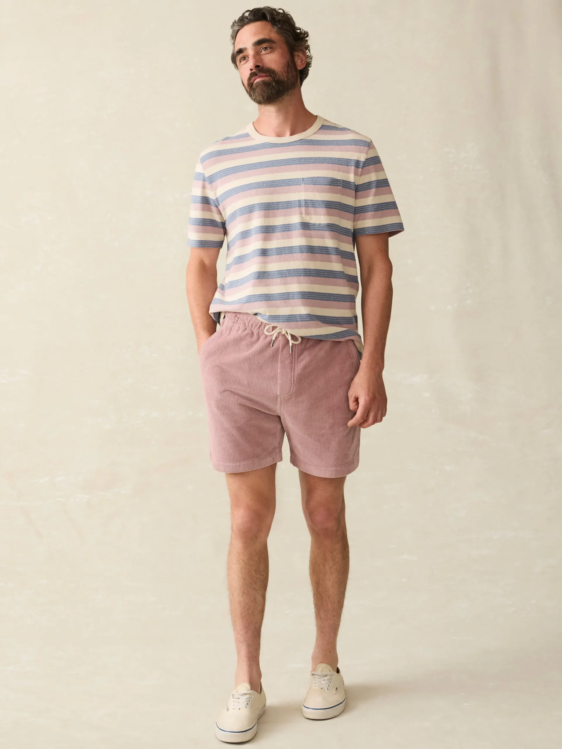 Faherty Brand Essential Italian Knit Cord Short (6" Inseam) -