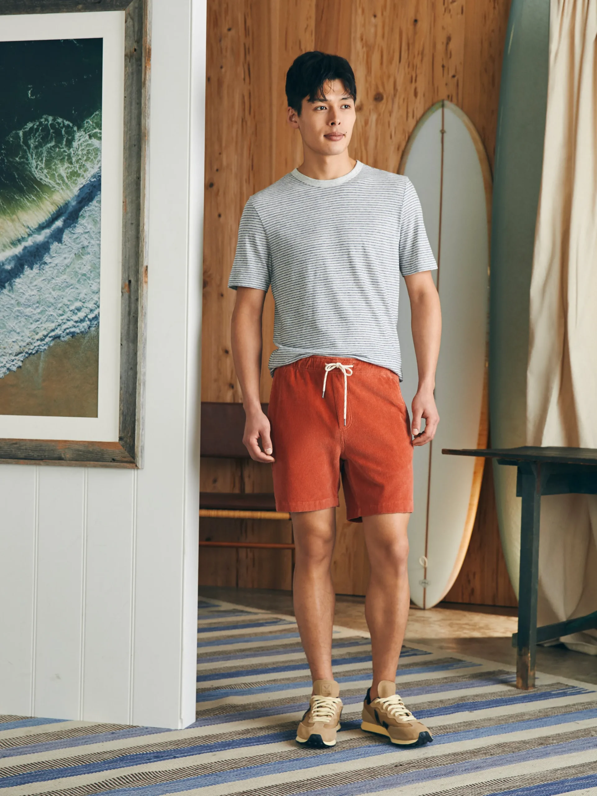 Faherty Brand Essential Italian Knit Cord Short (6" Inseam) -