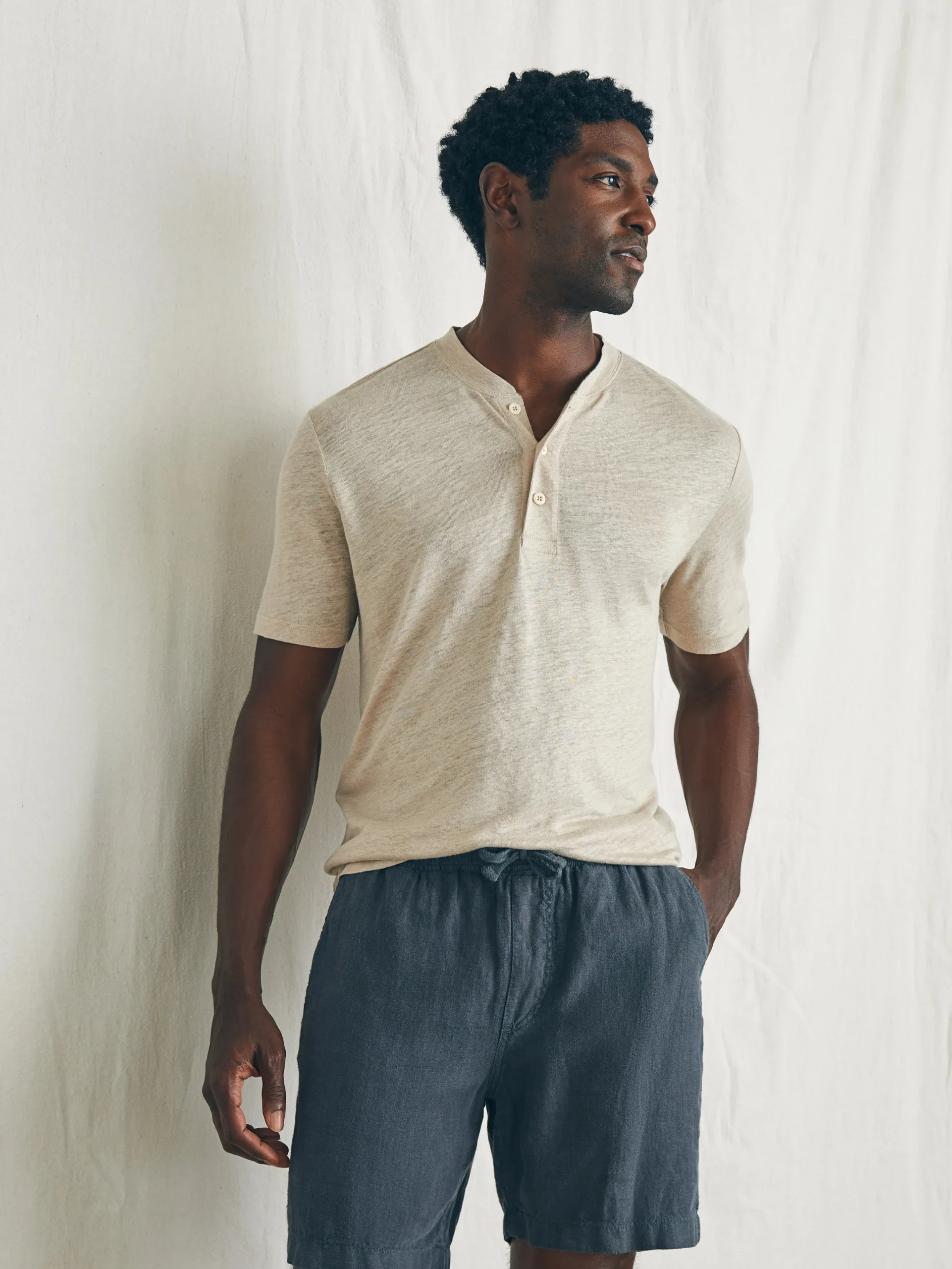 Faherty Brand Essential Linen Short (6.5" Inseam) -