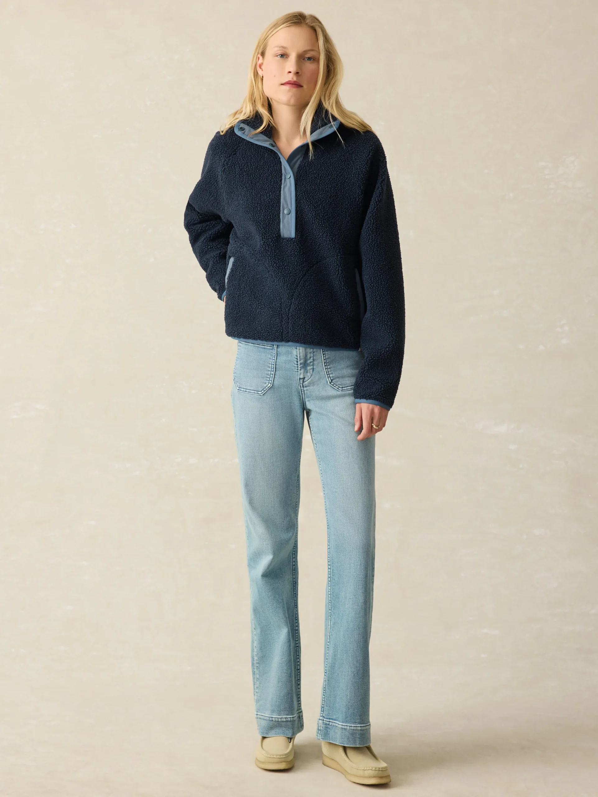 Women Faherty Brand Fireside Fleece Popover -