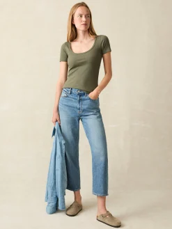 Women Faherty Brand Freestyle Rib Knit Tee -