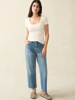 Women Faherty Brand Freestyle Rib Knit Tee -
